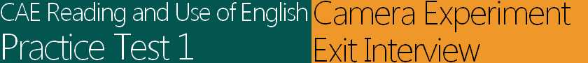 CAE Reafing and Use of English Test 1