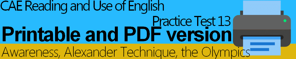 CAE Reading and Use of English Practice Test 13