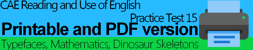 CAE Reading and Use of English Practice Test 15