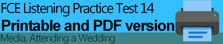 FCE Listening Practice Test 14 Printable - EngExam.info