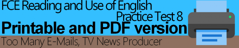 FCE Reading And Use Of English Practice Test 8 Printable EngExam info