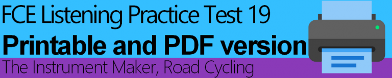 FCE Listening Practice Test 19 Printable - EngExam.info