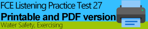 FCE Listening Practice Test 27 Printable - EngExam.info