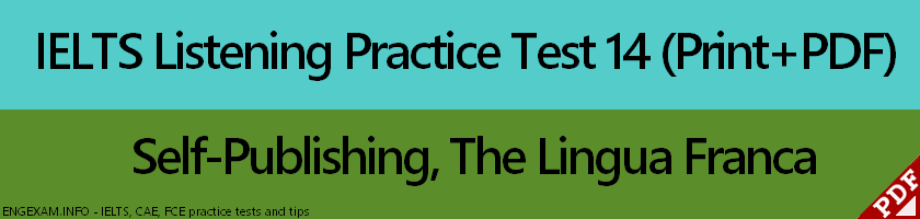 IELTS Listening Practice Test 14 Printable