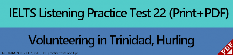 IELTS Listening Practice Test 22 Printable - EngExam.info