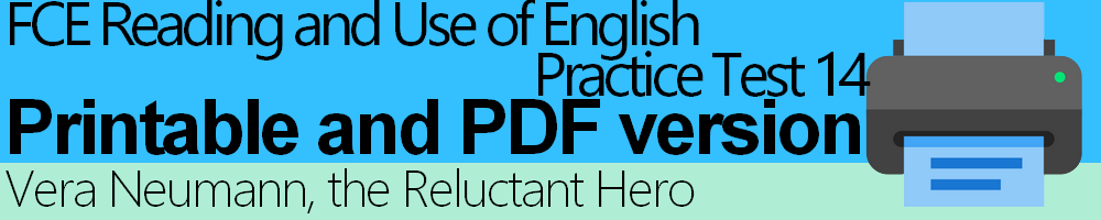 FCE Reading and Use of English Practice Test 14 Printable