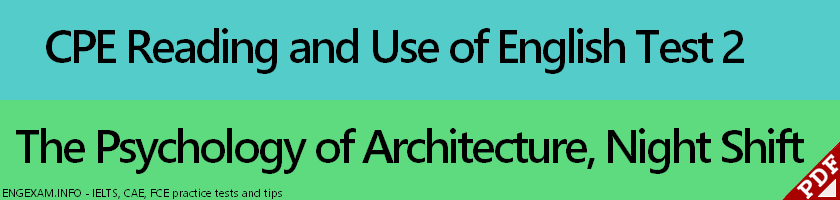 Click to take CPE Reading and Use of English Practice Test 2