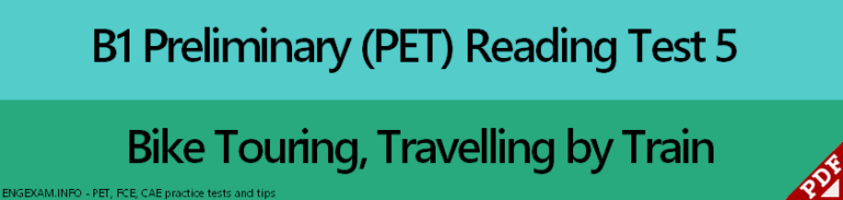 Example Speaking Test Part4 PET Listening Practice Test 5 - EngExam.info